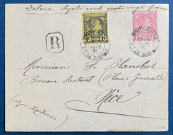 MONACO Entier Lettre 15c Rose Recommandé D'une Valeur De 780FR + Tres Rare N°9 1FR Noir Sur Jaune RR SIGNE L.MIRO - Briefe U. Dokumente