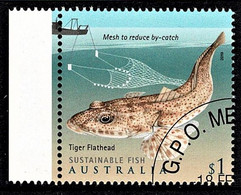 Australia 2019 Sustainable Fish $1 Flathead Marginal CTO - - Used Stamps
