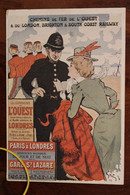 1910's CPA Ak Publicité Pub Illustrateur Chemins De Fer De L'Ouest London Brighton - Pubblicitari