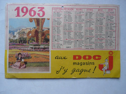 VIEUX PAPIERS - CALENDRIER MOYEN MODELE 1963 - CAFE GRANJI - Small : 1961-70