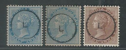 British India Stamps – Q V – Local Overprints Set Of 3 Values, 1905, MM MNH (**) Inde Indien - Autres & Non Classés