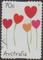 AUSTRALIA - DIE-CUT- USED 2014 70c Special Occasions - Heart Shaped Flowers - Used Stamps