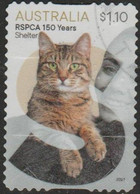 AUSTRALIA - DIE-CUT- USED 2021 $1.10 RSPCA 150 Years Of Caring And Protecting - Shelter - Cat - Usados