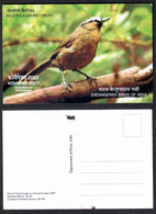 India Post Card By Department Of Post – Birds – Nilgiri Laughing Thrush By Kovaipex 2007, Coimbatore (**) Inde Indien - Cartas