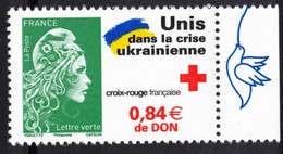 FRANCE 2022 - Emission Spéciale Unis Dans La Crise Ukrainienne - LV Surtaxe 0,84€  Neuf ** -Croix-Rouge - Unused Stamps