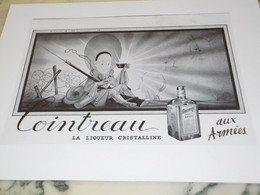 ANCIENNE PUBLICITE LIQUEUR AUX ARMEES COINTREAU 1940 - Alcools