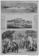 Vue Générale De La Ville Et Du Fort De Bitche - Le Camp Retranche De Strasbourg - Page Original 1870 - Historical Documents