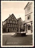 F6089 - Lohr - Rathaus - Fachwerk Fachwerkhaus Brunnen - Foto Schäfer - Lohr