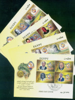 EGYPT / 2009 / SOUTH AFRICA / NOBEL PRIZE WINNERS FROM AFRICA  / 4FDCS - Cartas & Documentos