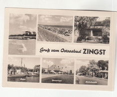 B3406) GRUSS Vom Ostseebad ZINGST - Bushaltestelle Pionierlager Hafen Ho Gaststätte Kurhaus Strand 1964 - Zingst