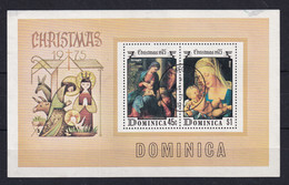 Dominica: 1975   Christmas  M/S  Used - Dominica (...-1978)