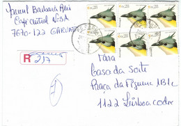 Garvao Reko 2002 > Lisboa Via Ourique - Häherkuckuck Clamator Glandarius Cuco-rabilongo - Seltene 6-fach Frankierung - Cartas & Documentos