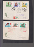 HUNGARY - 1966 -   ATHLETICS SET OF 6 ON 2  ILLUSTRATED FDC - Lettres & Documents