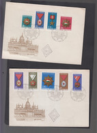 HUNGARY - 1966 -  MEDALS & ORDERS SET OF 9 ON 2  ILLUSTRATED FDC - Cartas & Documentos