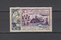 P.A. N° 24 TIMBRE CÔTE DES SOMALIS OBLITERE DE 1954    Cote : 14 € - Usati