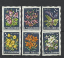 Österreich 1966 Blumen Alpenflora Mi. 1209 - 1214 Postfrisch/** MNH - 1961-70 Nuevos & Fijasellos