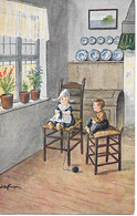 Illustrator Ad. Hofmann -children, Enfants, Kinder, Bambini, Knitting, Costume, Stricken, Tricoter, Trachten - Hoffmann, Ad.