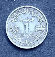 Maroc - Pièce De 1 Franc 1370 (1951),  Empire Chérifien - Marocco