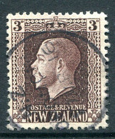 New Zealand 1915-30 KGV - Recess - P.14 X 13½ - 3d Chocolate Used (SG 420) - Gebraucht