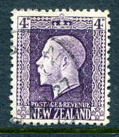 New Zealand 1915-30 KGV - Recess - P.14 X 13½ - 4d Deep Purple Used (SG 422g) - Oblitérés