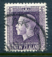 New Zealand 1915-30 KGV - Recess - P.14 X 13½ - 4d Deep Purple Used (SG 422g) - Oblitérés