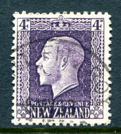 New Zealand 1915-30 KGV - Recess - P.14 X 14½ - 4d Deep Purple Used (SG 422h) - Usati