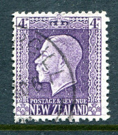 New Zealand 1915-30 KGV - Recess - P.14 X 14½ - 4d Deep Purple Used (SG 422h) - Gebraucht