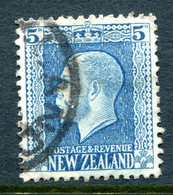 New Zealand 1915-30 KGV - Recess - P.14 X 13½ - 5d Light Blue Used (SG 424) - Gebraucht