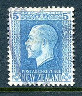 New Zealand 1915-30 KGV - Recess - P.14 X 14½ - 5d Light Blue Used (SG 424c) - Gebruikt