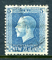 New Zealand 1915-30 KGV - Recess - P.14 X 14½ - 5d Light Blue Used (SG 424c) - Gebruikt