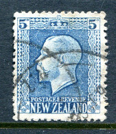 New Zealand 1915-30 KGV - Recess - P.14 X 14½ - 5d Light Blue Used (SG 424c) - Gebraucht