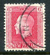 New Zealand 1915-30 KGV - Recess - P.14 X 13½ - 6d Carmine Used (SG 425) - Used Stamps