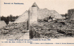 Familleureux Le Dessus De La Grde Nef Après L'incendie Du 30 Juin 1902 Le Reste Des Deux Cloches Et Du Clocher N'a Pas C - Seneffe