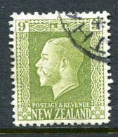 New Zealand 1915-30 KGV - Recess - P.14 X 14½ - 9d Sage-green Used (SG 429e) - Gebruikt