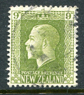 New Zealand 1915-30 KGV - Recess - P.14 X 14½ - 9d Sage-green Used (SG 429e) - Used Stamps