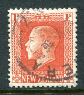 New Zealand 1915-30 KGV - Recess - P.14 X 13½ - 1/- Vermilion Used (SG 430) - Gebruikt