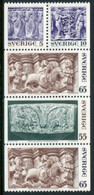 SWEDEN 1971 Gotland Stone Carving  MNH / **.  Michel 717-20 - Unused Stamps