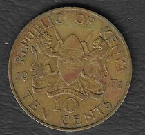 Kenia - Moneta Circolata Da 10 Centesimi Km11 - 1971 - Kenya