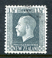 New Zealand 1915-30 KGV - Recess - P.14 X 13½ - Wide Wmk. - 1½d Grey-slate Used (SG 431) - Usados