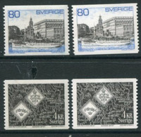 SWEDEN 1971 Definitive On Ordinary And Fluorescent Paper MNH / **.  Michel 700-01x+y - Unused Stamps