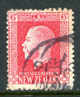 New Zealand 1915-30 KGV - Recess - P.14 - No Wmk. - 6d Carmine Used (SG 434a) - Gebraucht