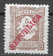 Portugal 1911 Tipo De 1904, OVP "REPUBLICA" - Afinsa 14 - Neufs
