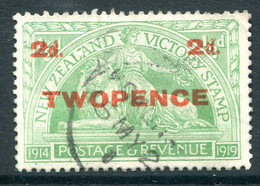 New Zealand 1922 Surcharge - 2d On ½d Peace & Lion Used (SG 459) - Usados