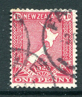 New Zealand 1923 Restoration Of Penny Post - Jones - 1d Map - Used (SG 461) - Usati