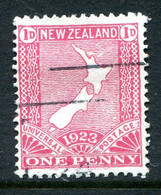 New Zealand 1923 Restoration Of Penny Post - Cowan - 1d Map - Used (SG 462) - Oblitérés