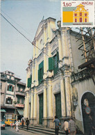 Macau, Macao, Maximum Cards, Monumentos Publicos 1987 - Maximumkarten