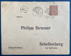 MONACO Lettre Recommandé Avec N°21 5fr Rose Vif Sur Verdatre Obl " Monaco / Principauté " Pour SCHELLENBERG TTB & SUP - Cartas & Documentos