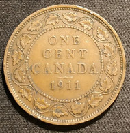 CANADA - 1 CENT 1911 - Georges V Sans "DEI GRATIA" - KM 15 - Canada