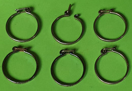 Lot 6 Anciens Outils  ANNEAUX Pour Porte CLEFS - Métal Bleuté - VACHETTE Paris - Etat D'usage "dans Leur Jus" -vers 1970 - Otros Aparatos