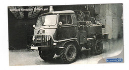 Image Cartonnée 63*112mm Camion Pompier BERLIET Années 50 - LKW